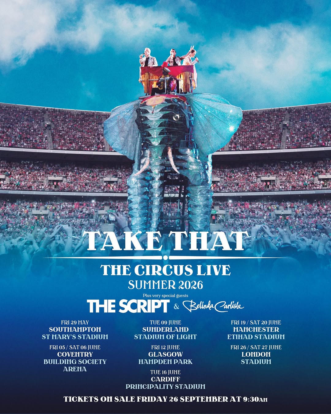 Take That UK Tour 2026 Hospitality Packages | Live in Concert