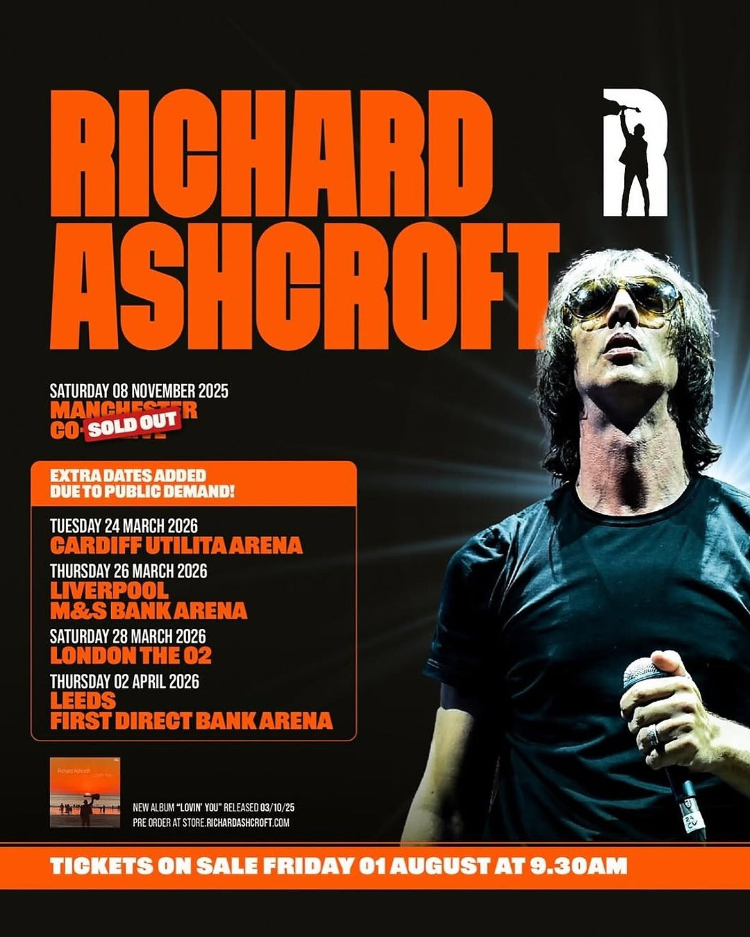 Richard Ashcroft 2026 Hospitality Packages | Live in Concert