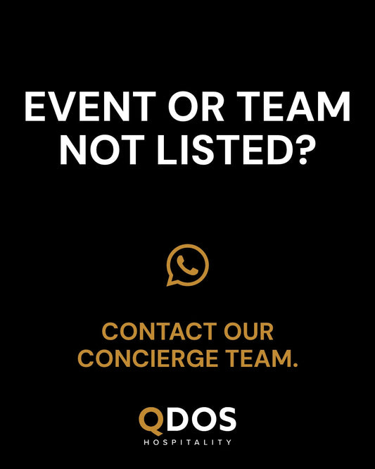 Event or Team Not Listed? | QDOS Hospitality