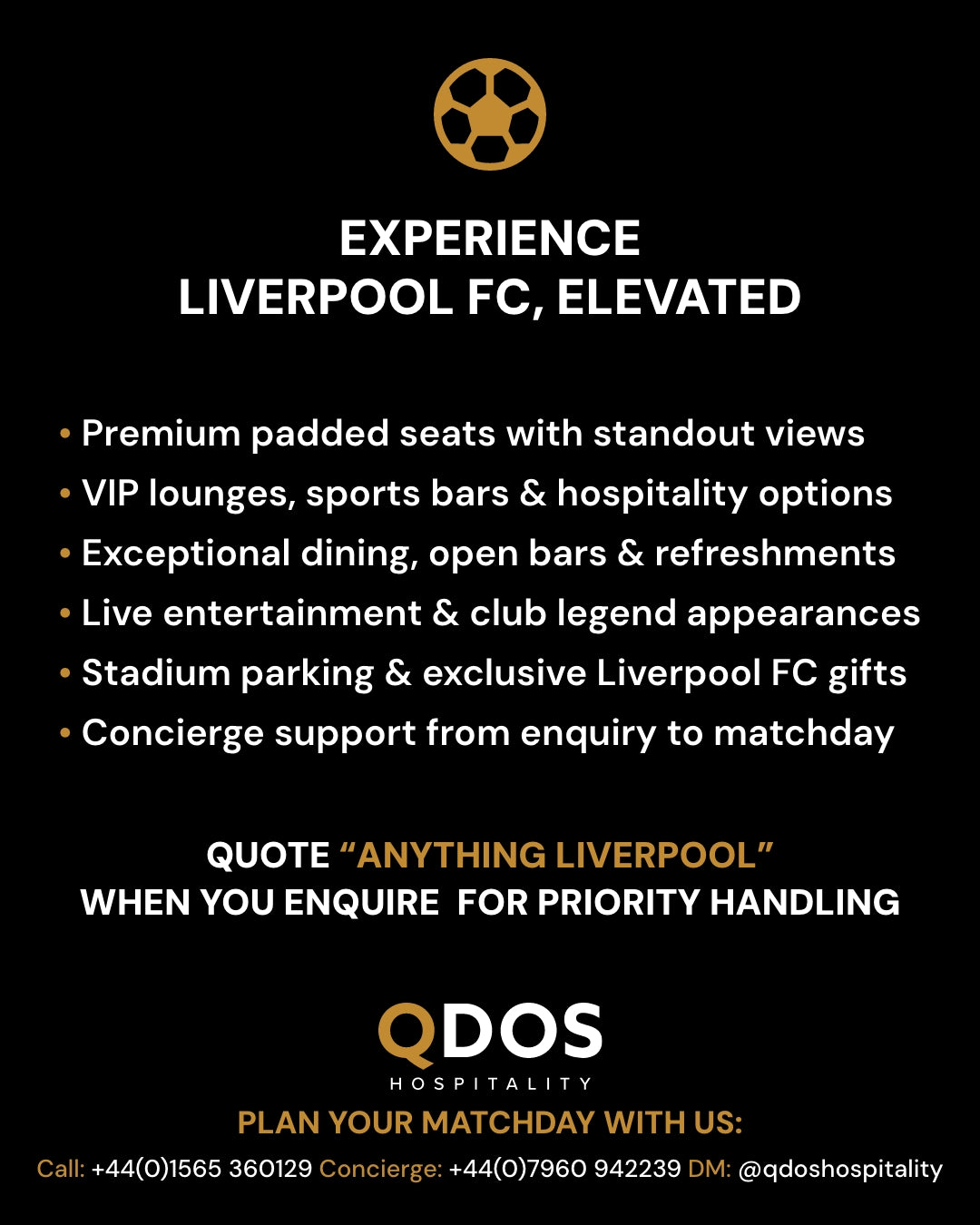 Liverpool Hospitality & Matchday Ticket Access