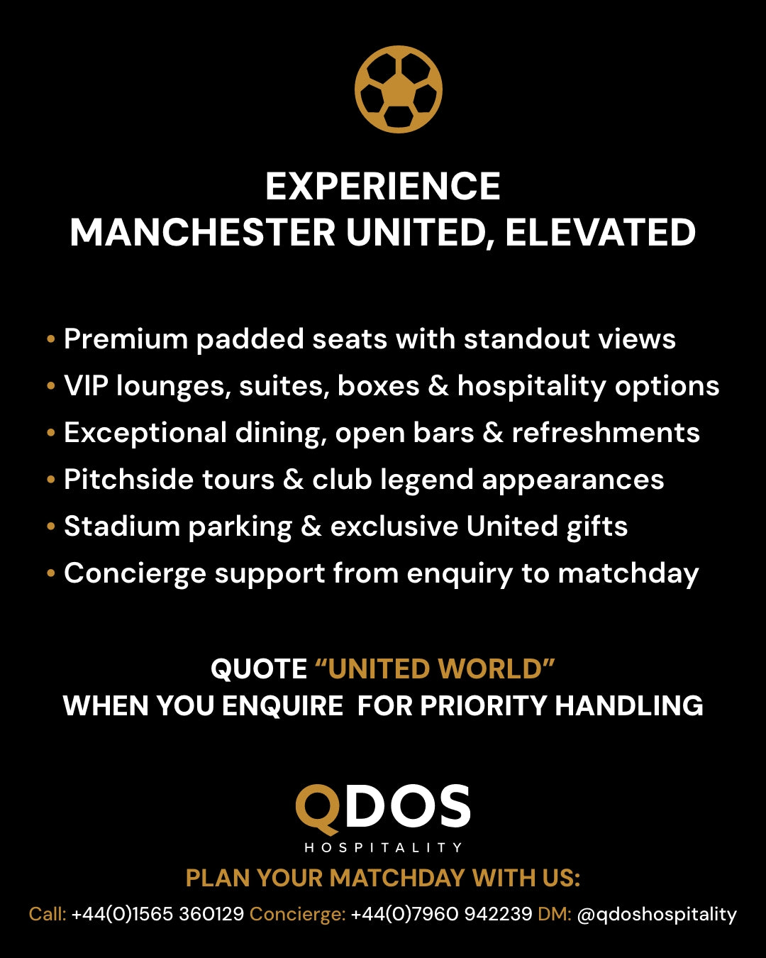 Manchester United Hospitality & Matchday Ticket Access