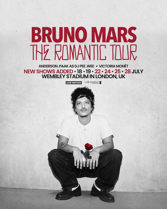 Bruno Mars Tickets & Hospitality | Wembley Stadium, London | July 2026